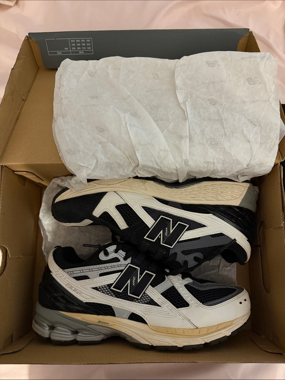 New Balance Black White and Gray Athletic Sneakers